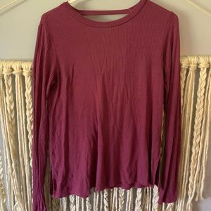 Open back long sleeve top